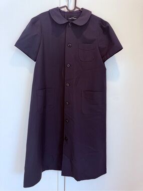 Tricot Comme des Garcons Navy Short-Sleeve Button Front Dress